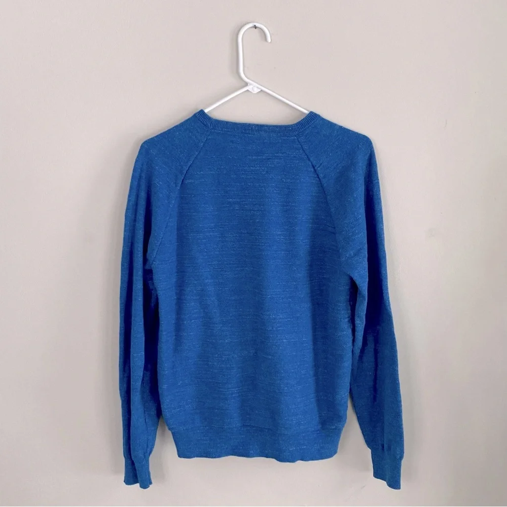 Men’s J. Crew Slim Fit 100% Cotton Lightweight Crewneck Sweater Blue Size M